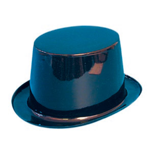 Top hat, black plastic