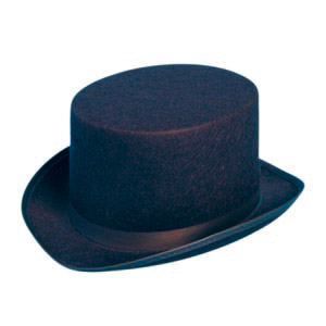 Top hat regency, black felt