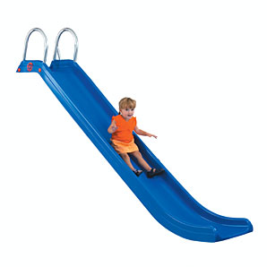 Attachable to most TP climbing frames, the TP754 rapide slide body in blue has a galvanised steel fr