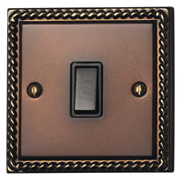 Traditional Antique Georgian Style Single Light Switch 2 Way 6A 96x96mm