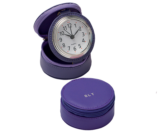 Unbranded Travel Clock - Purple Personalised
