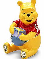 This sparkly finish Winnie the Pooh has a secret hinged compartment to hold a small precious item. Approximate height 7cm.