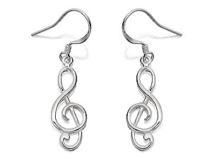 Unbranded Treble Clef Drop Earrings 060538