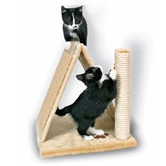 Ideal for baby kittens and adult cats too! This triangular scratching post is a bit different and wi
