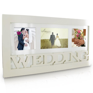 Unbranded Triple Collage Wedding Photo Frame
