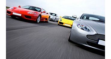 This driving expereince gives you the chance to tear up the tarmac behind the wheel of three powerful supercars for three miles each, with choices including the Ferrari 360, Lamborghini Gallardo, Aston Martin V8, Audi R8 andPorsche. Each of these su