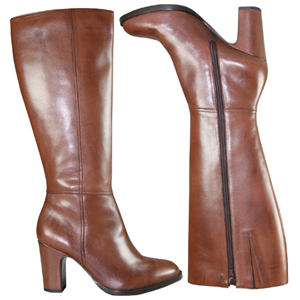 A knee length boot from Jones Bootmaker. With rounded toe, small hidden gusset to top and full lengt