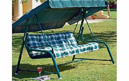 Enjoy relaxing in your garden with this Tubular 3 Seater Garden Swing Seat with Cushion. This seat comes with a canopy. so you can enjoy your garden even in the hot sun. and the frame can be left outside. so you only need to remove the cushions in ba