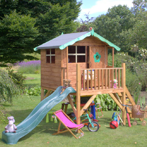 Add a slide to the Tulip Tower to provide your kids with even more fun in the garden. The playhouse 