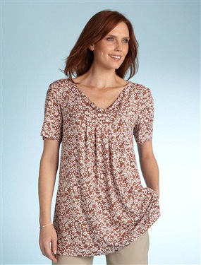 Unbranded Tunic T-Shirt with Cowl Neckline