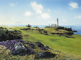 Unbranded Turnberry Ailsa Craig and Lighthouse Limited Edition Golf Print by William Grandison