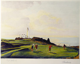 Unbranded Turnberry Hand Coloured Etching