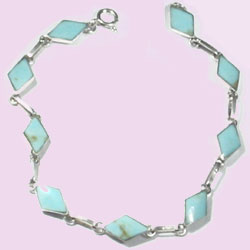 Turquoise Diamond Link Bracelet