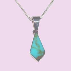 Turquoise Diamond Shape Pendant