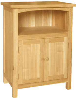 Unbranded TV UNIT 2 DOOR AND SHELF OILED HARDWOOD ACORN