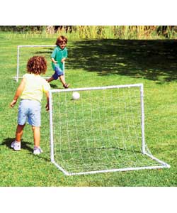 Plastic twin soccer goal set (2 in 1).Size of large goal (L)175, (H)115, (D)70cm.Size of small goal 