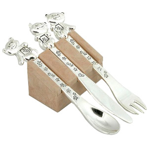 This Twinkle Twinkle Baby Collection Spoon  Knife and Fork cutlery gift set is a stunning gift for a