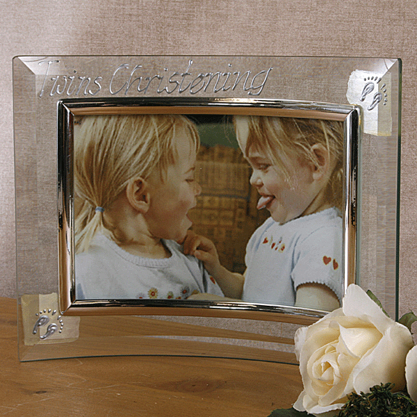 Unbranded Twins Christening Photo Frame