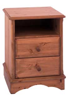 Two Drawer Open Top Bedside Chest - Pavilion