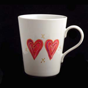 Unbranded Two Hearts Signature Mug