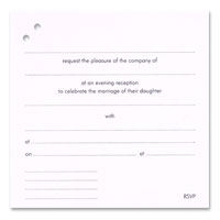 Quality white invitations and envelopes specially