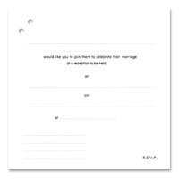 Quality white invitations and envelopes specially