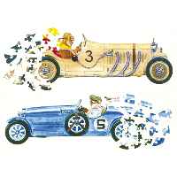 Two In One Vintage Car Puzzle