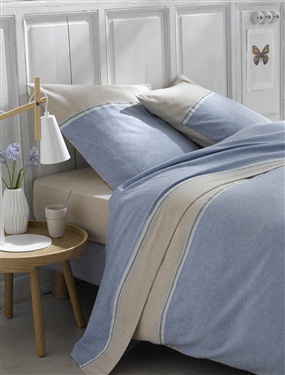 Unbranded Two-Tone Flannel Duvet Cover