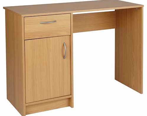 From the Tyler collection. this timeless oak effect desk brings a classic charm to your office space. With an adjustable shelf in a cupboard. which sits beneath a drawer on plastic runners. this desk provides plenty of storage space for your office m