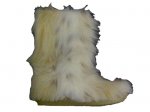 Fluffy ``ug`` boots.   Features: Cream fur design. Flat foot