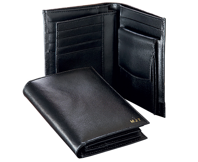 Unbranded Ultimate 3 in 1 Leather Travel Wallet - Black Personalised