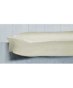 Unbleached Pair of Oxford Style Pillowcases - Vanilla