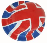 Get into the spirit of being British with this Union Jack Bowler Hat