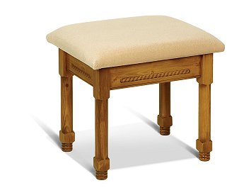 Upholstered Pine Stool - Chateau