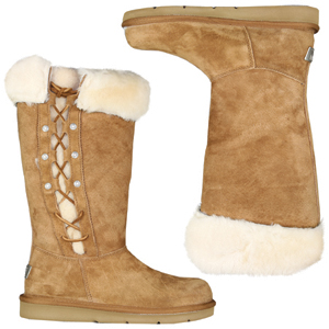 A must-have boot from UGG. With sheepskin cuff, corset styles laces and a lightweight sole.