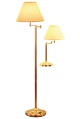 Complete with pleated cream shades. Table lamp max 60-watt bulb. H 52.3cms. Floor lamp max 100-watt