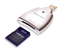 USB 1.1 Memory Card Drive - For Multimedia and SD