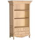 Valbonne French painted bookcase with drawers