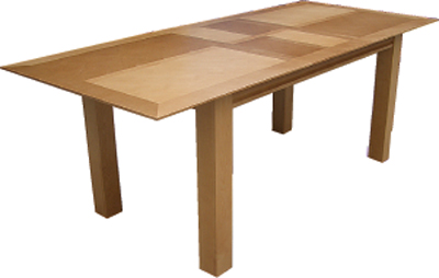 EXTENDING DINING TABLE FROM THE STEVE ARMITAGE VALLEY RANGE OF BIRCH TIMBER AND VENEERS FURNITURE