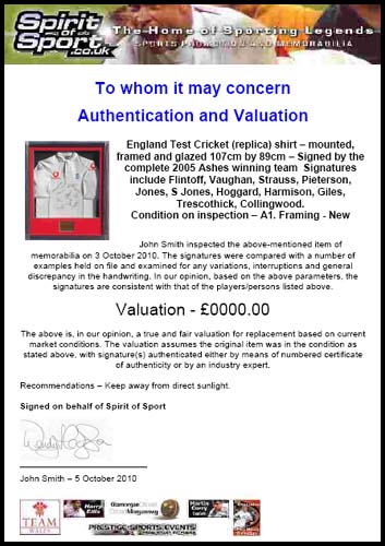 Unbranded Valuation and authentication