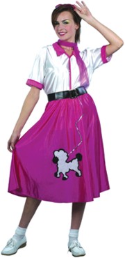 Bring out the Beauty School Drop Out in you with this fifties style fancy dress costume