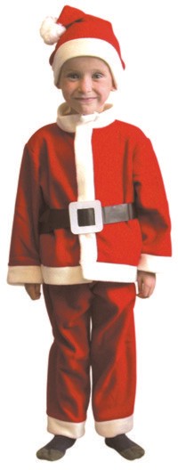 Even Father Christmas was a little boy once! This child sized Santa costume is ideal for carol