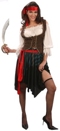 Unbranded Value Costume: Female Pirate Swashbuckler (Adult)