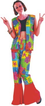 No need to remember the Sixties when you can wear this brightly coloured Hippy Costume