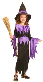 Unbranded Value Costume: Girls Purple Witch (Small 3-5 Yrs)