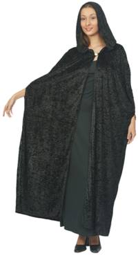 Make a dramatic entrance in this long hooded cloak. Hides your costume until the last minute when