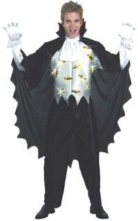 This quick and easy costume has the added benefit of glowing detail on the waistcoat.  Just wear