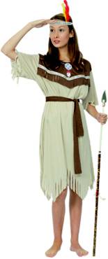 No need to go Running Bare.  We have just the Native American Maiden costume for you.  This dress