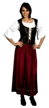 This serving wench costume is just the thing for fayres, pantos, fancy dress and medieval nights