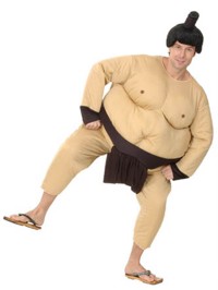 Get the physique you`ve always dreamed of instantly by putting this padded sumo costume on. It could